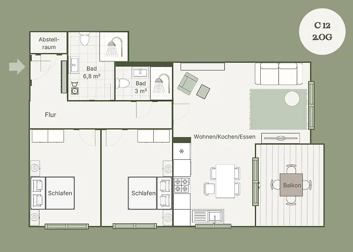 C12 Mit Balkon & Nutzung Der Wellness- & Aktivbereiche Im 